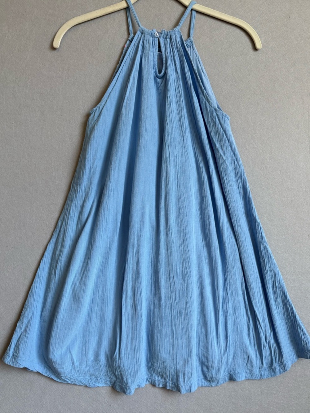 Hurley Light Blue Smocked Halter Girls' Summer Dress sz 10-12 Easy Summer Beach - Picture 5 of 5